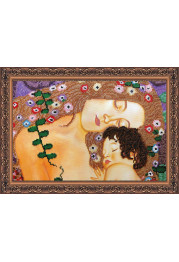 Bead Embroidery Kit on Art Canvas "Mother and Child"