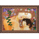 Bead Embroidery Kit on Art Canvas "Mother and Child"