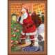 Bead Embroidery Kit on Art Canvas "Christmas Eve"