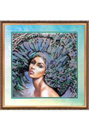 Bead Embroidery Kit on Art Canvas "The Four Elements – Air"