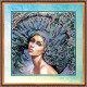 Bead Embroidery Kit on Art Canvas "The Four Elements – Air"