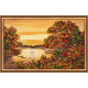 Bead Embroidery Kit on Art Canvas "Quiet Sunset"