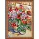 Bead Embroidery Kit on Art Canvas "Breath of Spring"