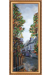 Bead Embroidery Kit on Art Canvas "Side streets of St. Petersburg – 3"