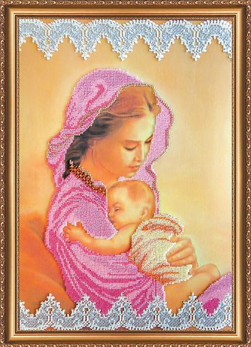Bead Embroidery Kit on Art Canvas "Happiness"