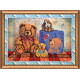 Bead Embroidery Kit on Art Canvas "Toys – 3"
