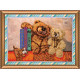 Bead Embroidery Kit on Art Canvas "Toys – 4"