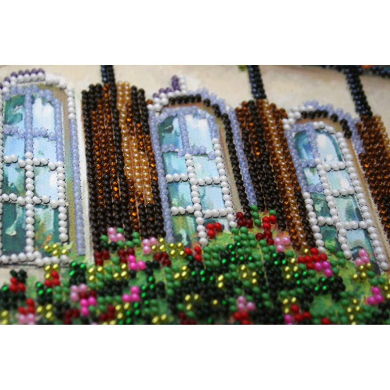 Bead Embroidery Kit on Art Canvas "The elegant century"