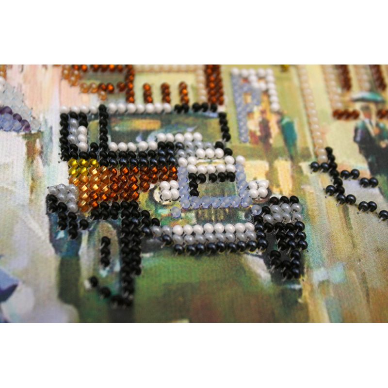 Bead Embroidery Kit on Art Canvas "The elegant century"