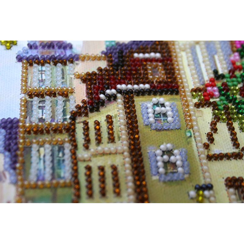 Bead Embroidery Kit on Art Canvas "The elegant century"