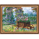 Bead Embroidery Kit on Art Canvas "Garden"