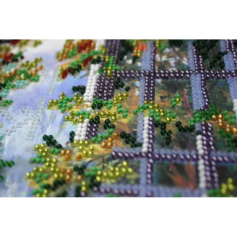 Bead Embroidery Kit on Art Canvas "Garden"