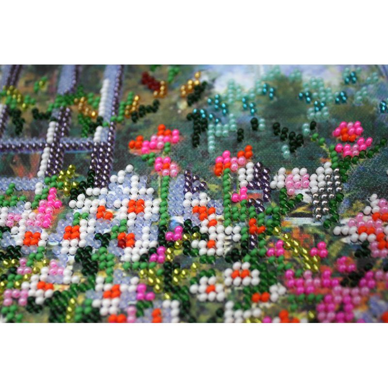Bead Embroidery Kit on Art Canvas "Garden"