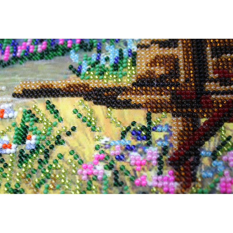 Bead Embroidery Kit on Art Canvas "Garden"