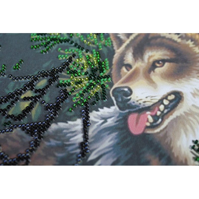 Bead Embroidery Kit on Art Canvas "Rest on the rocks"