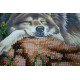 Bead Embroidery Kit on Art Canvas "Rest on the rocks"