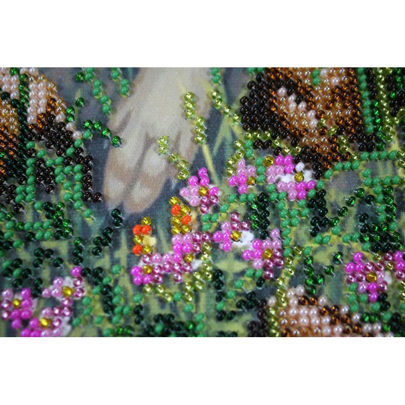 Bead Embroidery Kit on Art Canvas "Rest on the rocks"