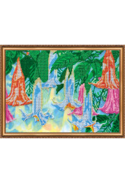 Bead Embroidery Kit on Art Canvas "Angel's Trumpet"