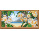 Bead Embroidery Kit on Art Canvas "Hawaiian breeze"