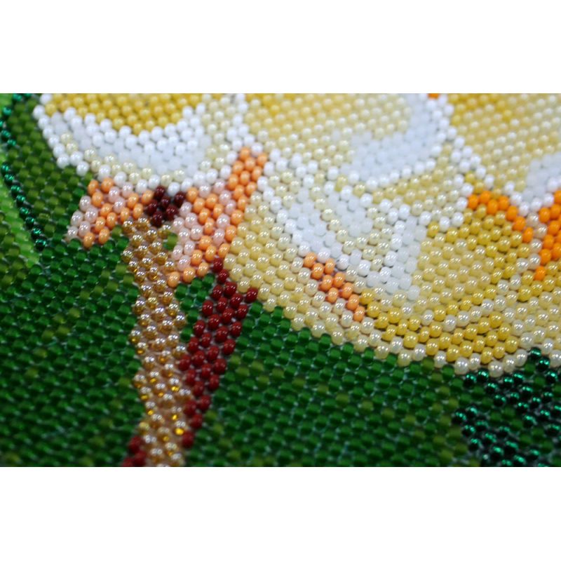 Bead Embroidery Kit on Art Canvas "Hawaiian breeze"