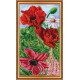 Bead Embroidery Kit on Art Canvas "Wild poppies – 3"