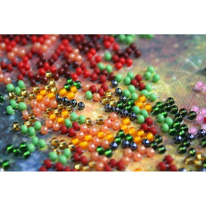Bead Embroidery Kit on Art Canvas "Seven horses"