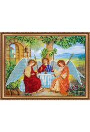 Bead Embroidery Kit on Art Canvas "Holy Trinity"