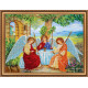 Bead Embroidery Kit on Art Canvas "Holy Trinity"