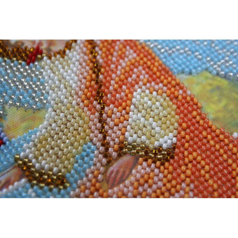 Bead Embroidery Kit on Art Canvas "Holy Trinity"