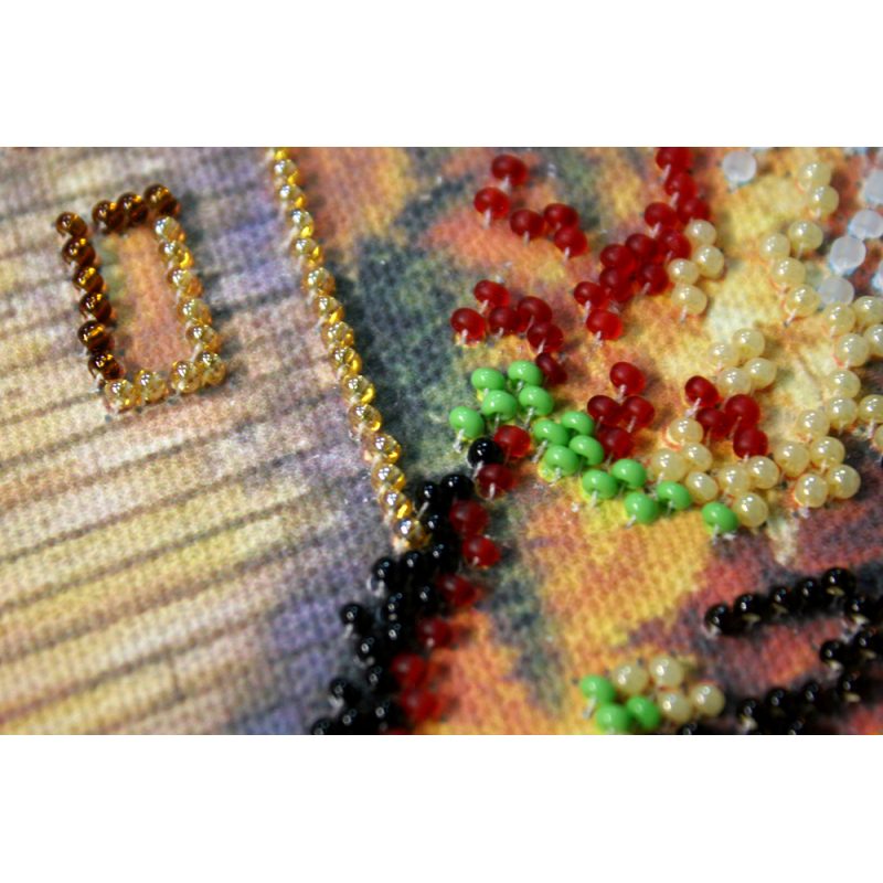 Bead Embroidery Kit on Art Canvas "Water-mill"