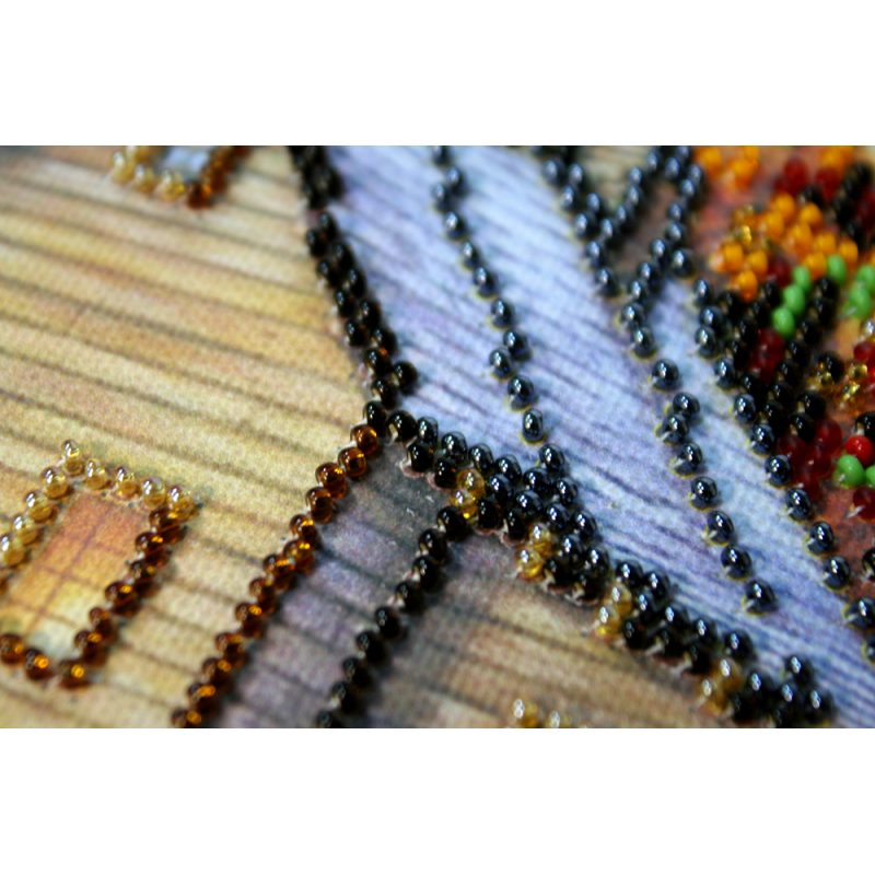Bead Embroidery Kit on Art Canvas "Water-mill"