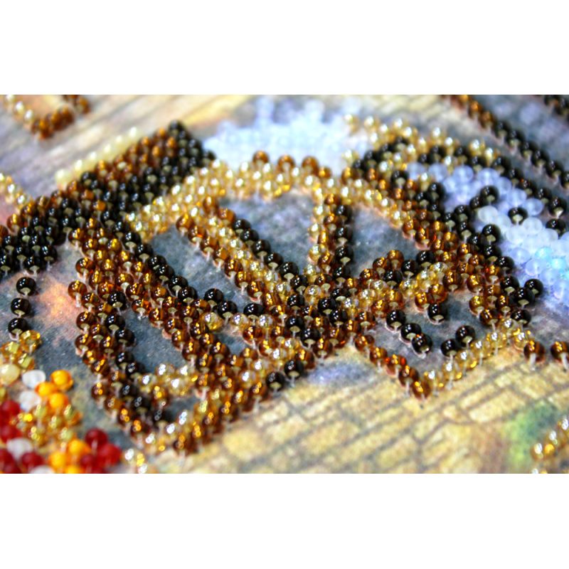 Bead Embroidery Kit on Art Canvas "Water-mill"