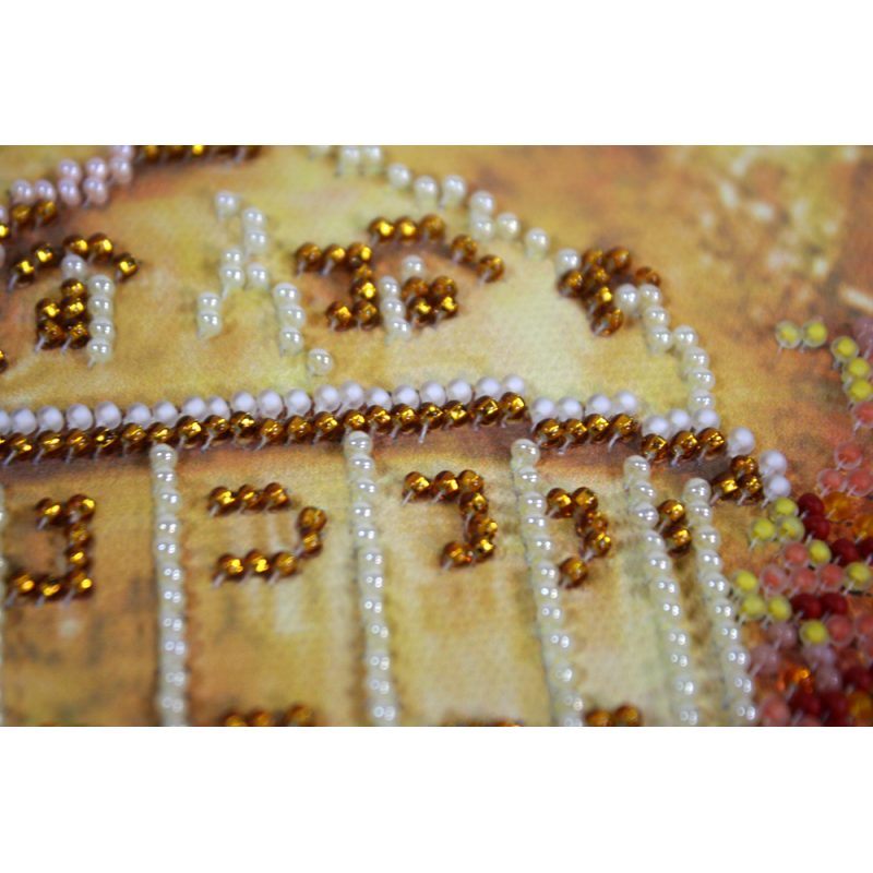 Bead Embroidery Kit on Art Canvas "Autumn Poetry"