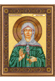 Bead Embroidery Kit on Art Canvas "St. Matrona of Moscow"