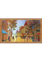 Bead Embroidery Kit on Art Canvas "Autumn Twilight"