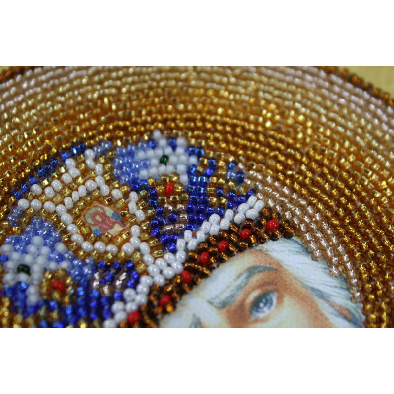 Bead Embroidery Kit on Art Canvas "Home iconostasis «Nicholas the Wonderworker»"