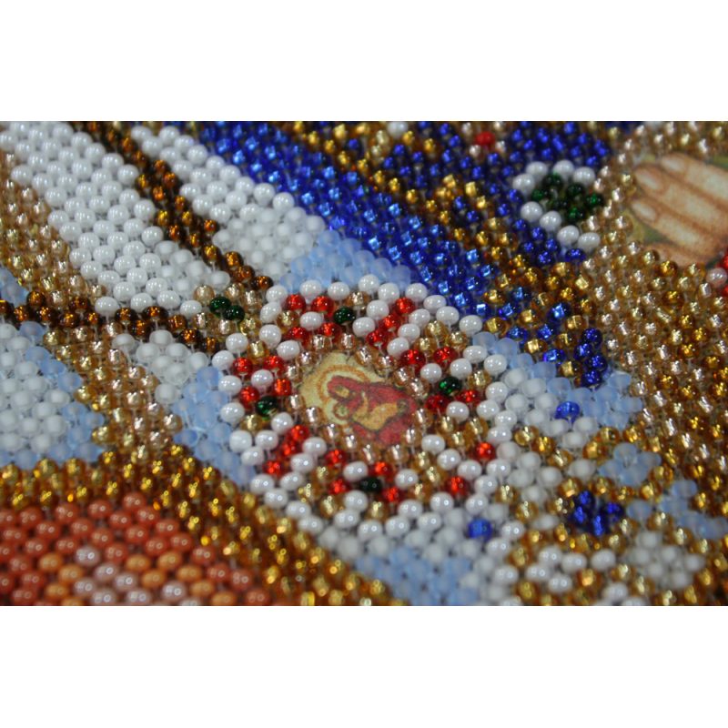 Bead Embroidery Kit on Art Canvas "Home iconostasis «Nicholas the Wonderworker»"