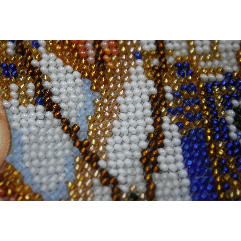 Bead Embroidery Kit on Art Canvas "Home iconostasis «Nicholas the Wonderworker»"