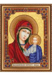 Bead Embroidery Kit on Art Canvas "Home iconostasis «Our Lady»"