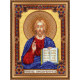 Bead Embroidery Kit on Art Canvas "Home iconostasis «The Lord God Almighty»"