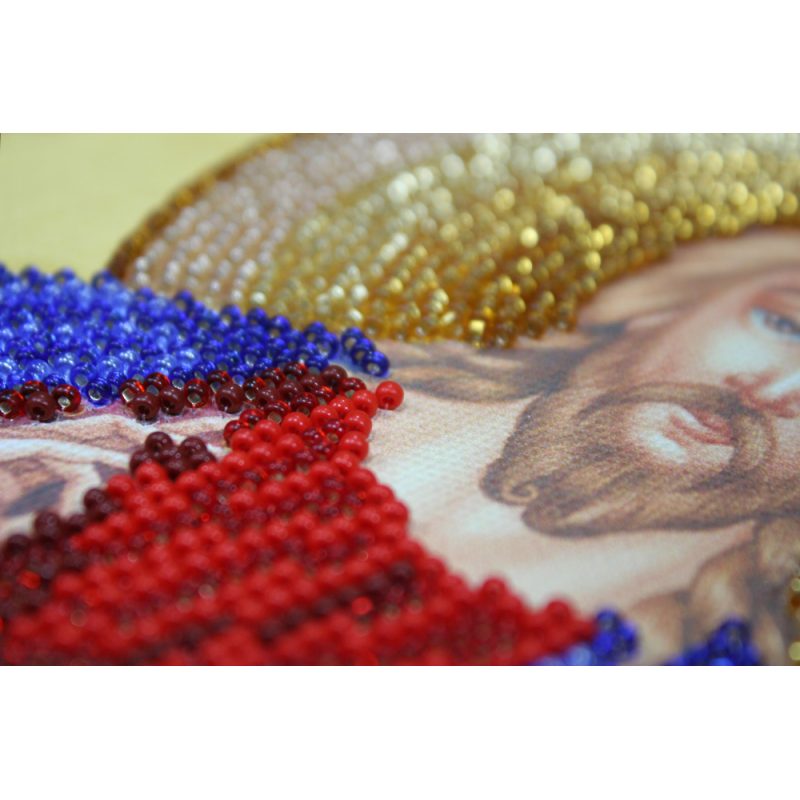 Bead Embroidery Kit on Art Canvas "Home iconostasis «The Lord God Almighty»"