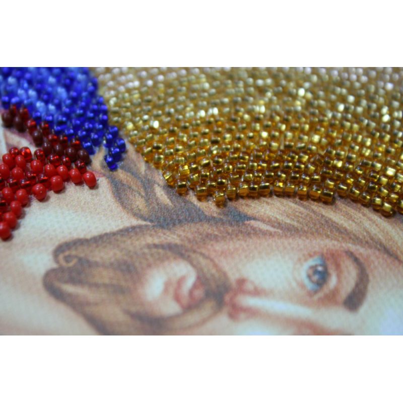 Bead Embroidery Kit on Art Canvas "Home iconostasis «The Lord God Almighty»"
