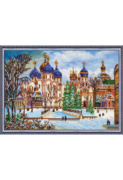 Bead Embroidery Kit on Art Canvas "Church"