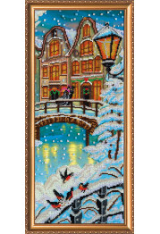 Bead Embroidery Kit on Art Canvas "Fabulous Evening"