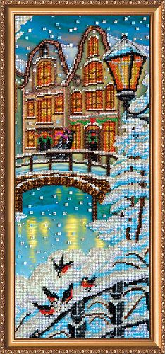 Bead Embroidery Kit on Art Canvas "Fabulous Evening"
