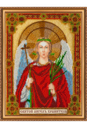 Bead Embroidery Kit on Art Canvas "Holy Guardian Angel"