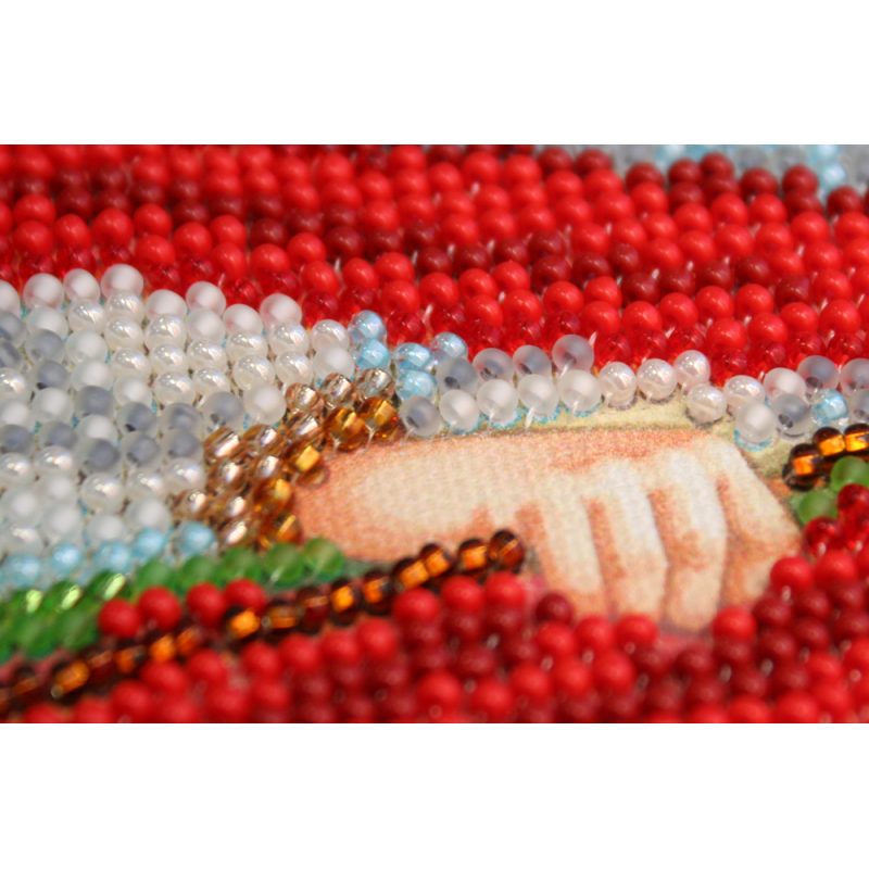 Bead Embroidery Kit on Art Canvas "Holy Guardian Angel"