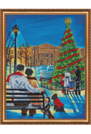 Bead Embroidery Kit on Art Canvas "Snow Carnival"