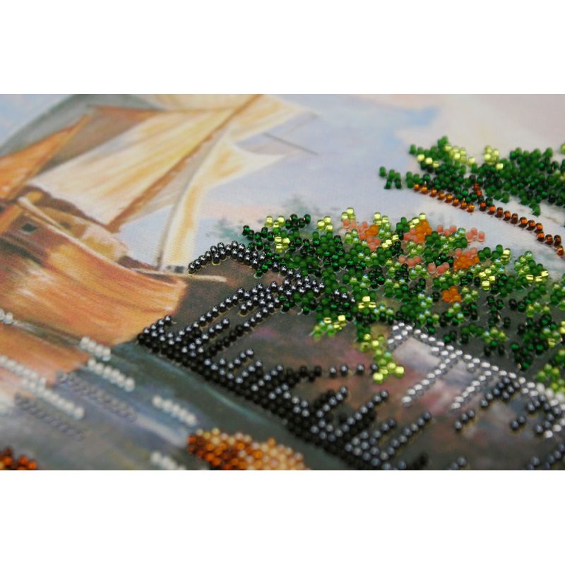 Bead Embroidery Kit on Art Canvas "Sailfish"