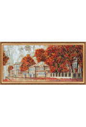 Bead Embroidery Kit on Art Canvas "Autumn Kaleidoscope"
